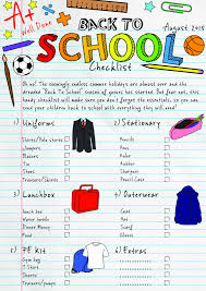 school checklist